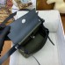 Hermes Herbag Zip 20 Bag in Green Canvas and Black Hunter Calfskin Hermes Herbag Zip 20 Bag in Green Canvas and Black Hunter Calfskin