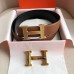 Hermes Brown Clemence Kits Belt H Brushed Buckle