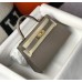 Hermes Gray Epsom Kelly Mini II 20cm Handmade Bag