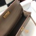 Hermes Etoupe Epsom Kelly Mini II 20cm Handmade Bag