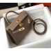 Hermes Etoupe Epsom Kelly Mini II 20cm Handmade Bag