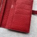 Hermes Red Togo Leather Bearn Gusset Wallet