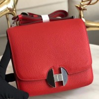 Hermes 2002 20cm Bag In Red Evercolor Calfskin Hermes 2002 20cm Bag In Red Evercolor Calfskin