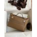 Hermes 24/24 Mini 21 Handmade Bag in Beige Weimar Evercolor Leather