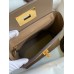 Hermes 24/24 Mini 21 Handmade Bag in Beige Weimar Evercolor Leather