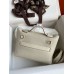 Hermes 24/24 Mini 21 Handmade Bag in Craie Evercolor Leather