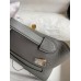 Hermes 24/24 Mini 21 Handmade Bag in Gris Meyer Evercolor Leather