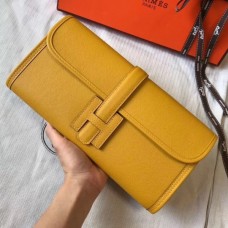Hermes Jige Elan 29 Clutch Bag In Yellow Epsom Leather Hermes Jige Elan 29 Clutch Bag In Yellow Epsom Leather