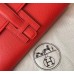 Hermes Jige Elan 29 Clutch Bag In Red Epsom Leather