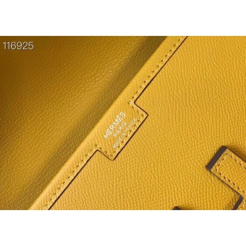 Hermès Jige Elan 29 Clutch In Jaune De Naples Swift in Yellow