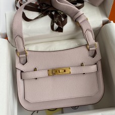 Hermes Jypsiere Mini Handmade Bag In Mauve Pale Evercolor Calfskin Hermes Jypsiere Mini Handmade Bag In Mauve Pale Evercolor Calfskin