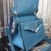 Hermes Blue Jean Clemence Jypsiere 28cm Bag
