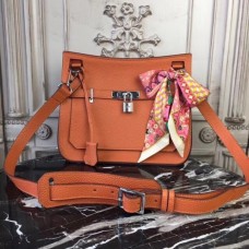 Hermes Orange Clemence Jypsiere 28cm Bag