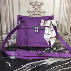 Hermes Purple Clemence Jypsiere 28cm Bag