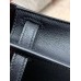 Hermes Black Swift Kelly Mini II 20cm Handmade Bag