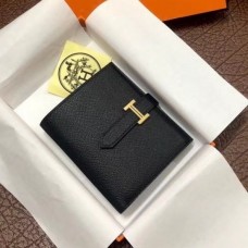 Hermes Bearn Compact Wallet In Black Epsom Leather Hermes Bearn Compact Wallet In Black Epsom Leather