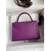 Hermes Kelly Mini II Sellier Handmade Bag In Anemone Epsom Calfskin