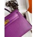Hermes Kelly Mini II Sellier Handmade Bag In Anemone Epsom Calfskin