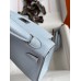Hermes Kelly Mini II Sellier Handmade Bag In Blue Brume Epsom Calfskin