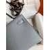 Hermes Kelly Mini II Sellier Handmade Bag In Blue Glacier Epsom Calfskin
