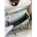Hermes Kelly Mini II Sellier Handmade Bag In Blue Glacier Epsom Calfskin