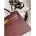 Hermes Kelly Mini II Sellier Handmade Bag In Bordeaux Epsom Calfskin