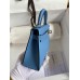 Hermes Kelly Mini II Sellier Handmade Bag In Blue Paradise Epsom Calfskin