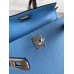 Hermes Kelly Mini II Sellier Handmade Bag In Blue Paradise Epsom Calfskin