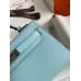 Hermes Kelly Mini II Sellier Handmade Bag In Blue Zephyr Epsom Calfskin