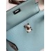 Hermes Kelly Mini II Sellier Handmade Bag In Blue Zephyr Epsom Calfskin