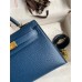 Hermes Kelly Mini II Sellier Handmade Bag In Deep Blue Epsom Calfskin