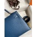 Hermes Kelly Mini II Sellier Handmade Bag In Deep Blue Epsom Calfskin