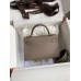 Hermes Kelly Mini II Sellier Handmade Bag In Gris Asphalt Epsom Calfskin