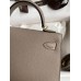 Hermes Kelly Mini II Sellier Handmade Bag In Gris Asphalt Epsom Calfskin