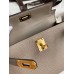 Hermes Kelly Mini II Sellier Handmade Bag In Gris Asphalt Epsom Calfskin