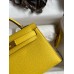 Hermes Kelly Mini II Sellier Handmade Bag In Jaune de Naples Epsom Calfskin