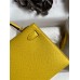 Hermes Kelly Mini II Sellier Handmade Bag In Jaune de Naples Epsom Calfskin