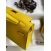 Hermes Kelly Mini II Sellier Handmade Bag In Jaune de Naples Epsom Calfskin