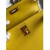 Hermes Kelly Mini II Sellier Handmade Bag In Jaune de Naples Epsom Calfskin