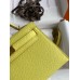 Hermes Kelly Mini II Sellier Handmade Bag In Lime Epsom Calfskin