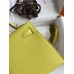 Hermes Kelly Mini II Sellier Handmade Bag In Lime Epsom Calfskin