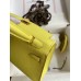 Hermes Kelly Mini II Sellier Handmade Bag In Lime Epsom Calfskin