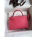 Hermes Kelly Mini II Sellier Handmade Bag In Rose Azalee Epsom Calfskin