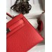 Hermes Kelly Mini II Sellier Handmade Bag In Piment Epsom Calfskin