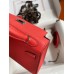 Hermes Kelly Mini II Sellier Handmade Bag In Piment Epsom Calfskin