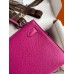 Hermes Kelly Mini II Sellier Handmade Bag In Rose Purple Epsom Calfskin