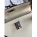 Hermes Kelly Mini II Sellier Bicolor Handmade Bag in Nata and Rose Sakura Chevre Mysore Leather