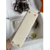 Hermes Kelly Mini II Sellier Bicolor Handmade Bag in Nata and Taupe Epsom Calfskin