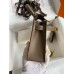 Hermes Kelly Mini II Sellier Bicolor Handmade Bag in Nata and Taupe Epsom Calfskin