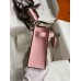 Hermes Kelly Mini II Sellier Bicolor Handmade Bag in Nata and Mauve Sylvestre Epsom Calfskin